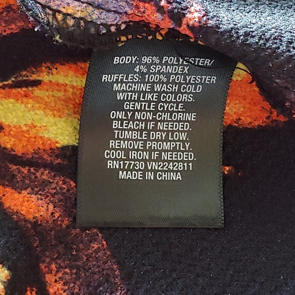 Mossimo Floral Ruffle Shirt Size XS - Picture 7 of 8